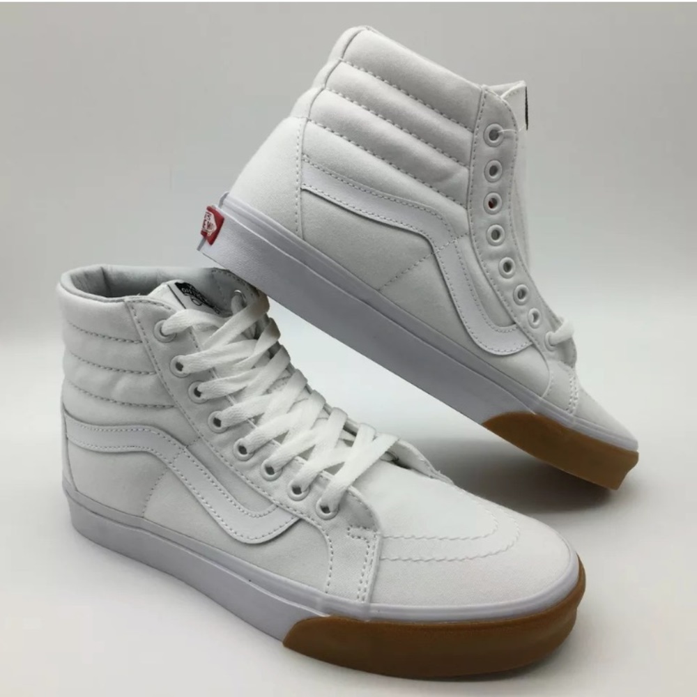 Vans sk8-hi reissue white gum bumper sneaker shoes